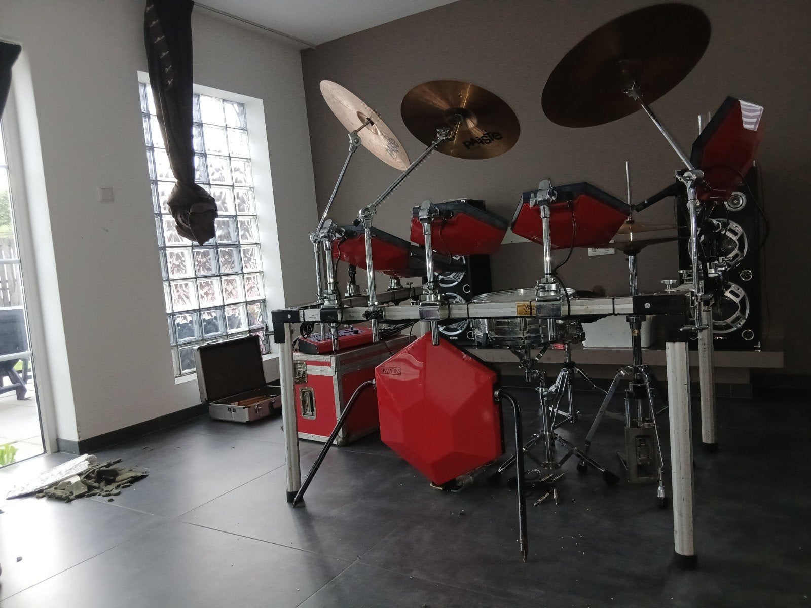 Unieke Vintage Hybride Drumset – Simmons Pads + Clavia ddrum, Ophalen, Gebruikt, Overige merken, Elektronisch