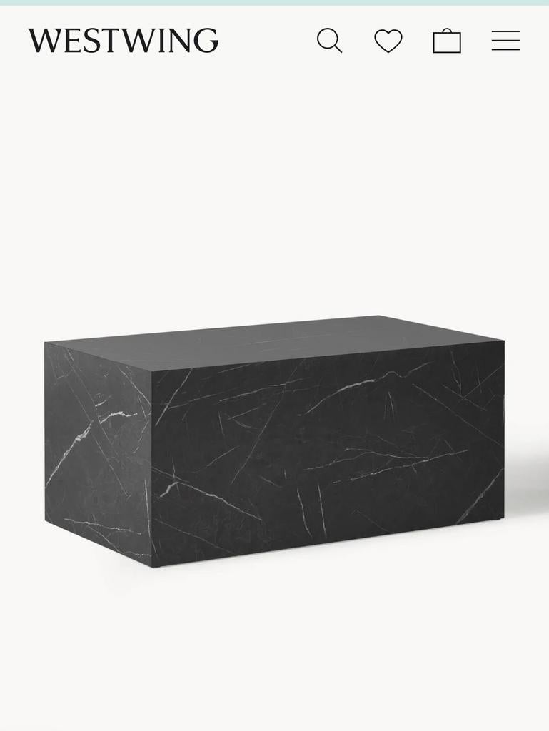 Westwing Lesley salontafel - Zwart marmer look, Ophalen, Overige materialen, Minder dan 50 cm, 50 tot 100 cm