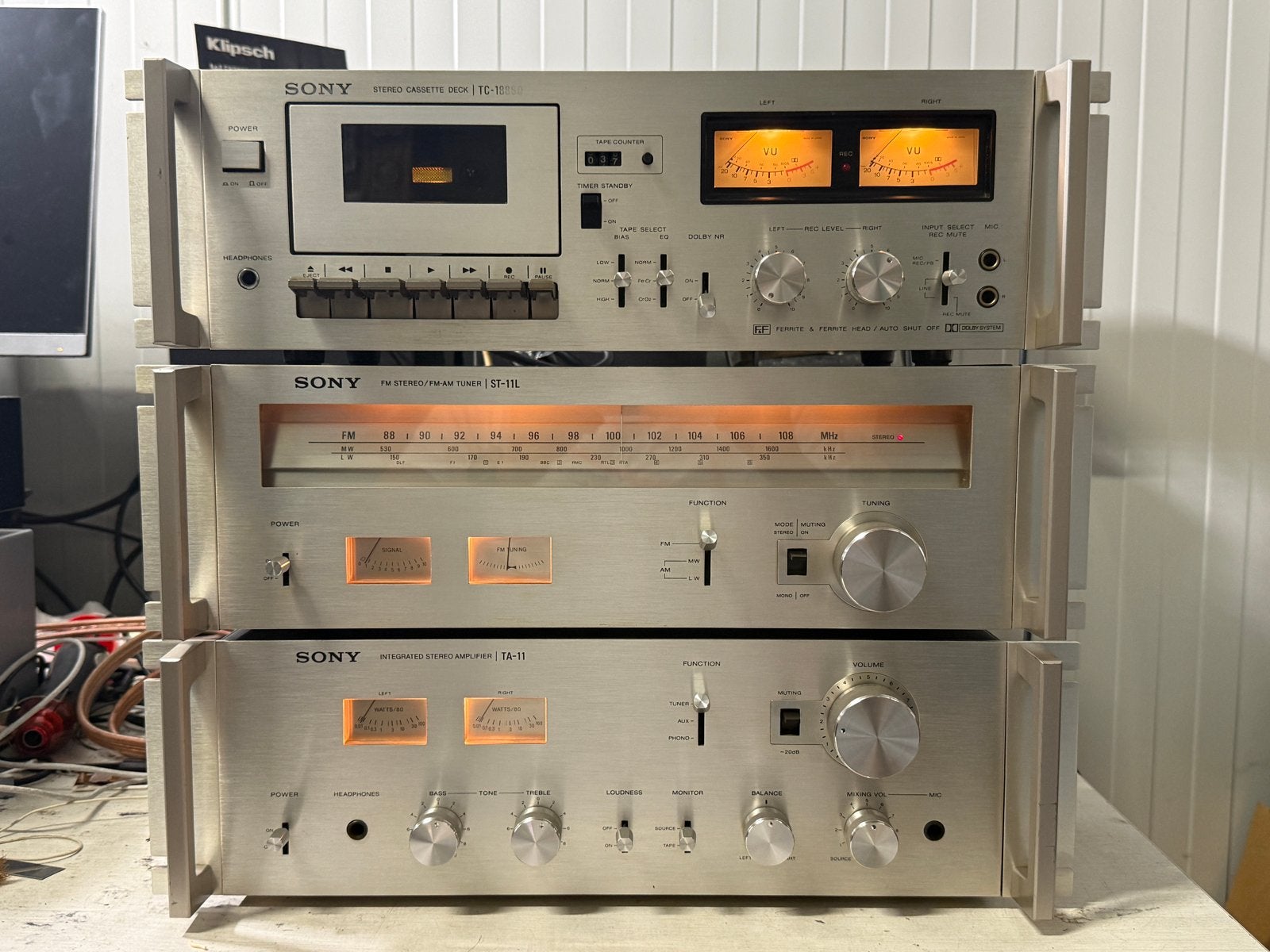 Sony Stereo Set - Versterker, Tuner, Cassettedeck - Werkt pe