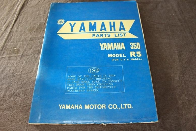 Yamaha 350 R5 1970 motorcycle parts list  350cc twin, Ophalen of Verzenden, Yamaha