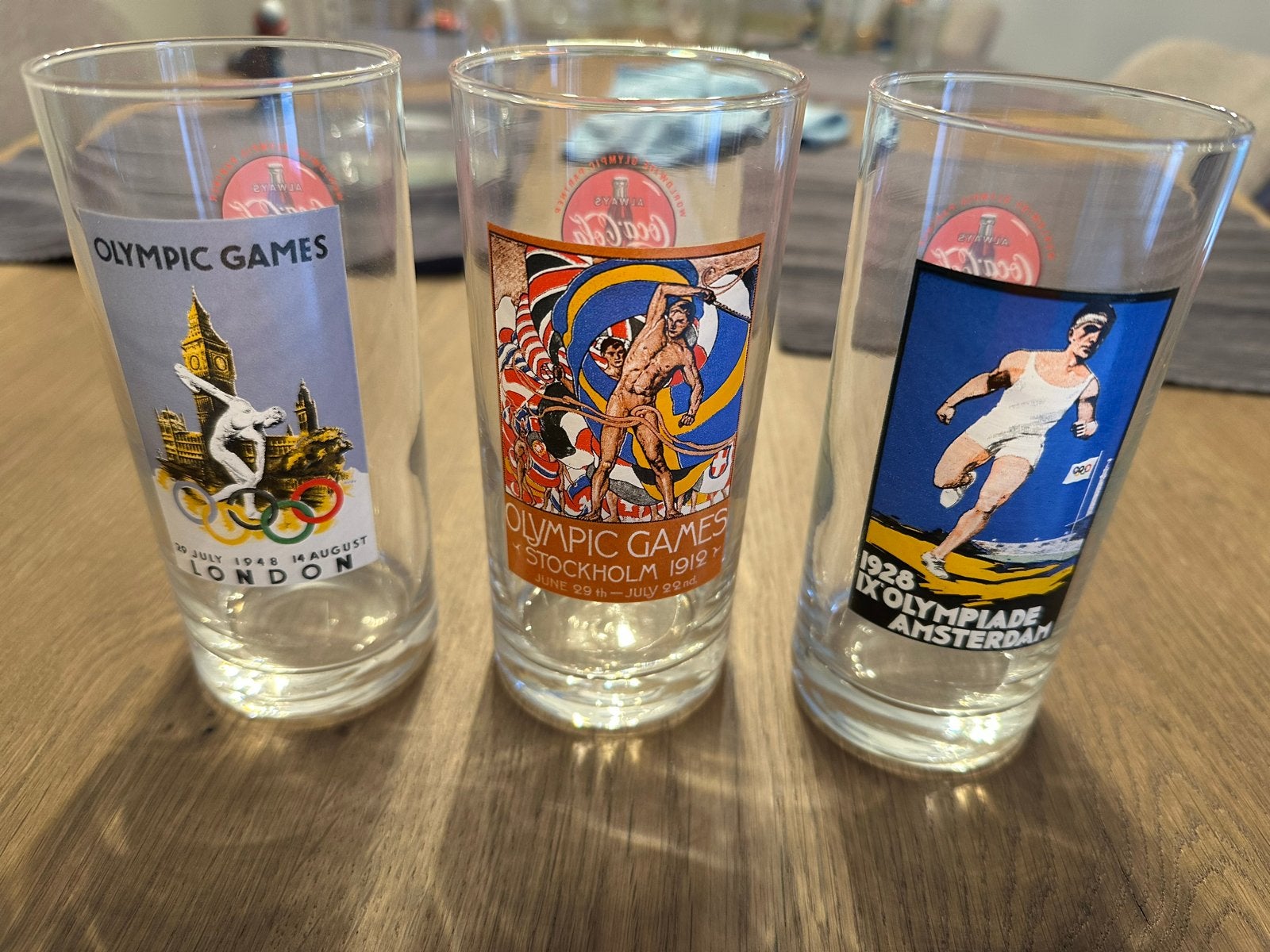 Coca-Cola Olympische Spelen Atlanta 1996 Glazen Set, Ophalen of Verzenden, Zo goed als nieuw, Meerkleurig, Overige merken