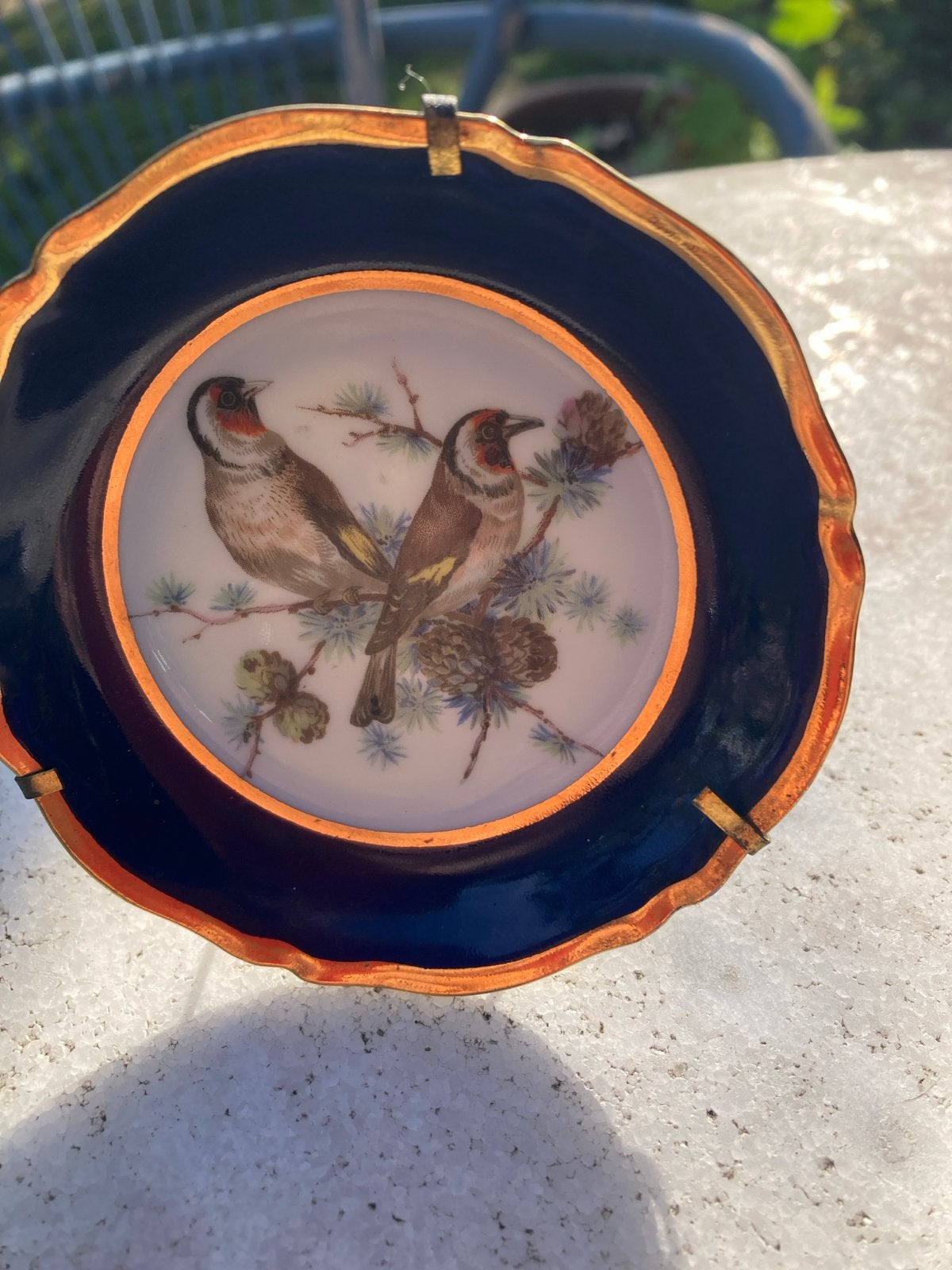 P.Pastaud  limoges (gesigneerd)Miniatuur Vogelvoorstelling, Ophalen