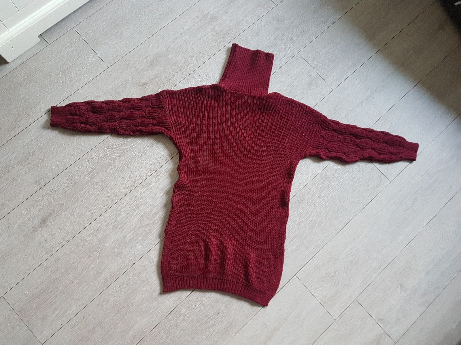 Col trui bordeaux rood one size, Verzenden, Zo goed als nieuw, Rood