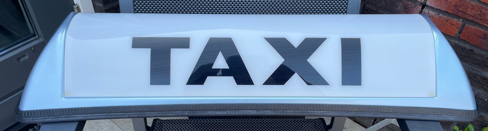 BarclayNL Taxi Toplight/Daklicht bleu Azurro MO4F 80x26x14, Auto diversen, Auto-accessoires, Ophalen of Verzenden, Zo goed als nieuw
