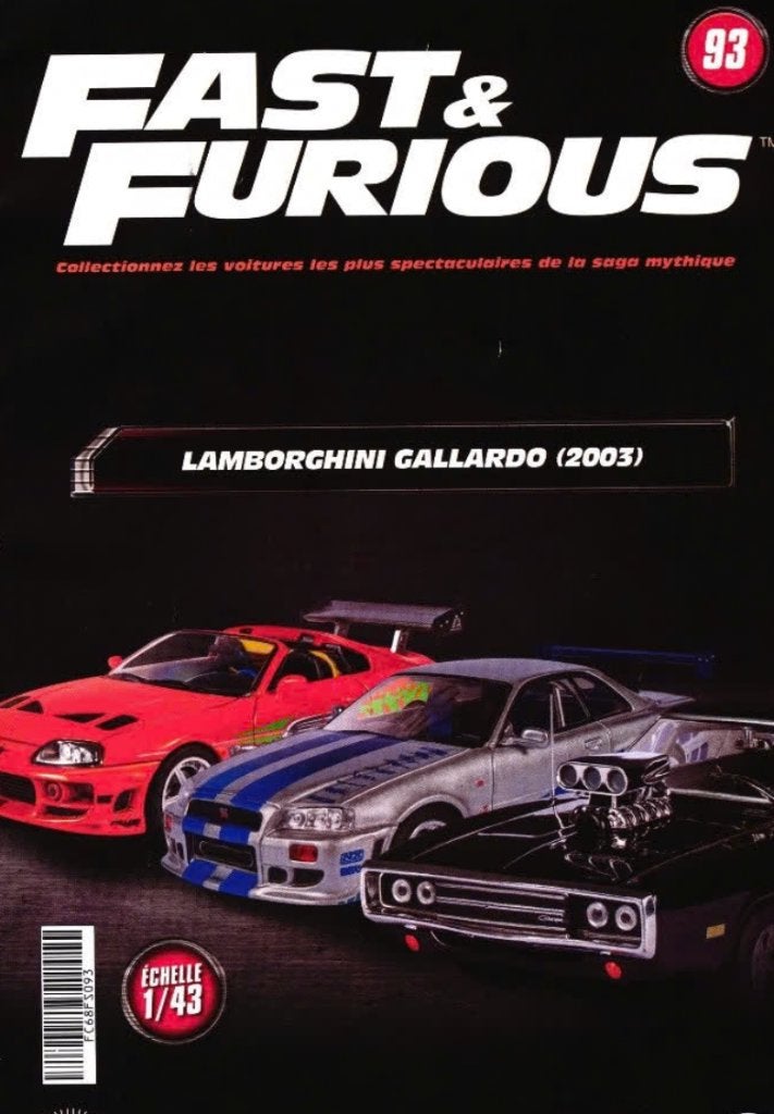 Lamborghini Gallardo 2003 schaal 1/43 FAST FURIOUS ALTAYA 93, Verzenden, Nieuw, Auto, Overige merken