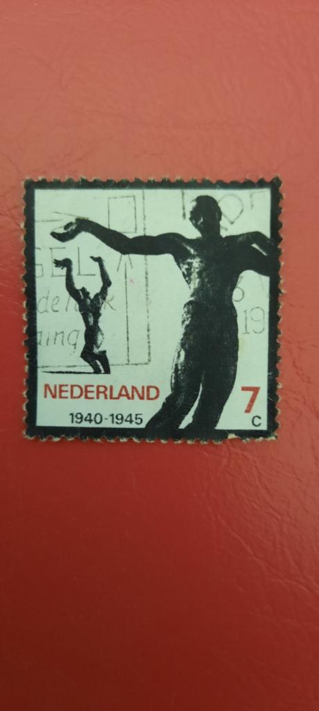 Nederland 1940-1945 postzegel - Gestempeld, Ophalen of Verzenden, Na 1940, Gestempeld