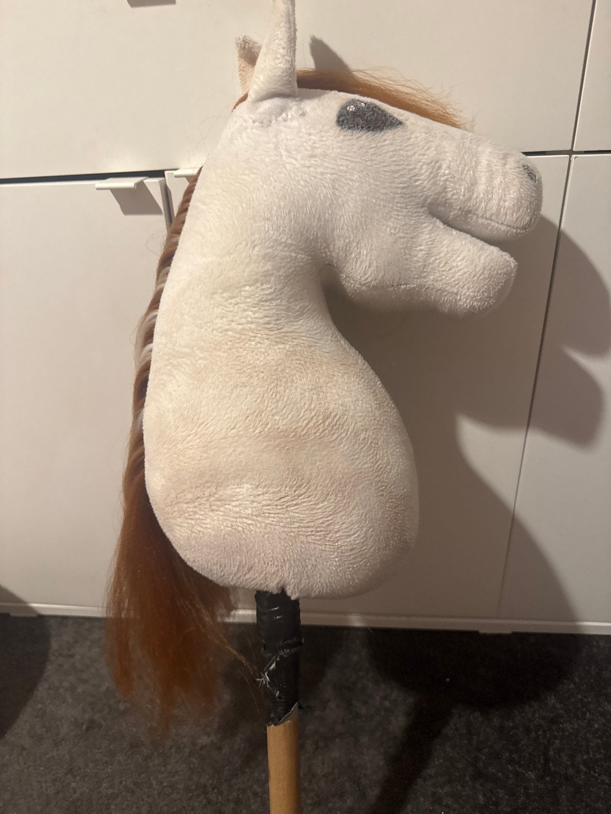 Hobby Horse - Wit met Bruine Manen, Ophalen, Gebruikt, Jongen of Meisje