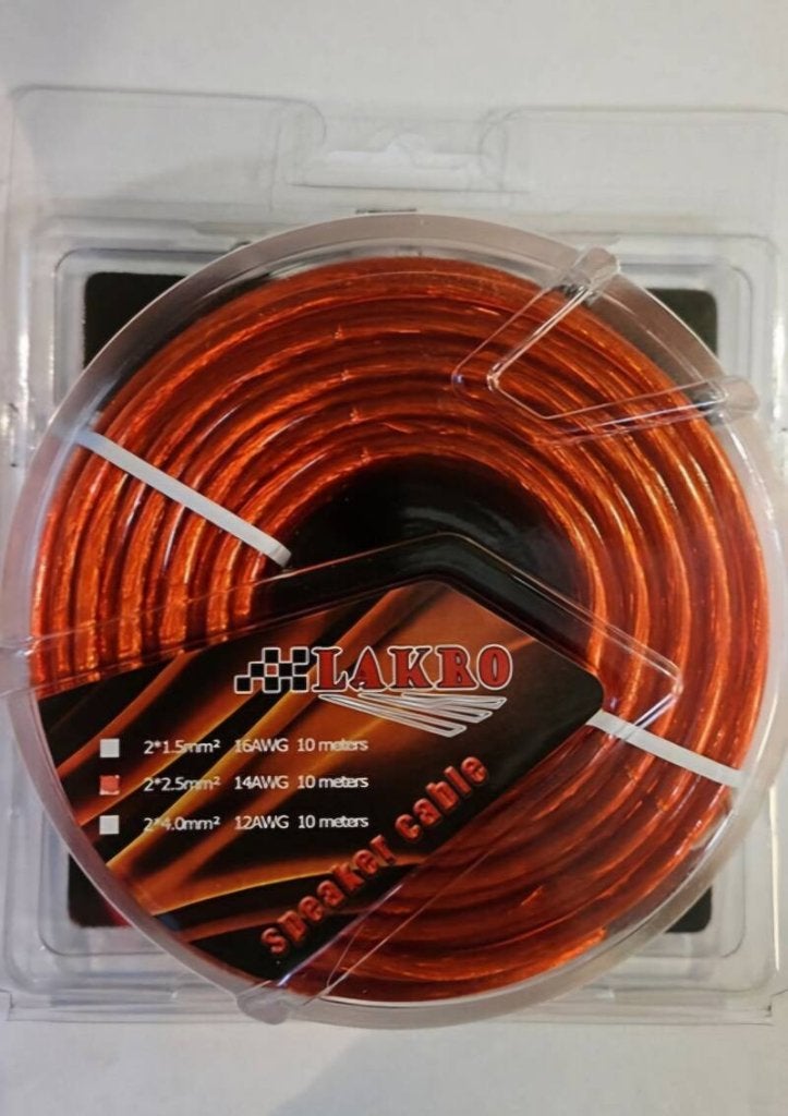 Luidsprekerkabel - Lakro - 2  2,5 mm² - 10 meter - CCA, Niet ingevuld, Niet ingevuld, Niet ingevuld