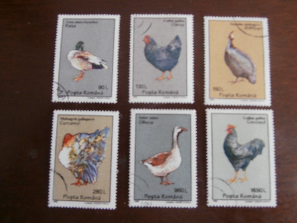 ROEMENIE 1995 serie GEVOGELTE, Verzenden, Gestempeld, Dier of Natuur