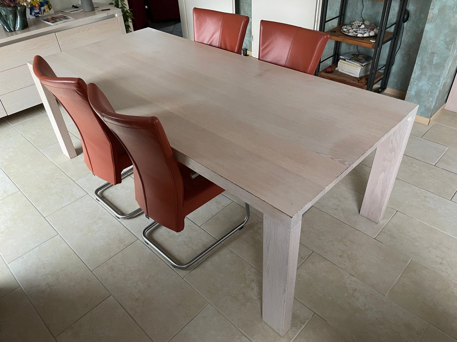 Eiken eetkamertafel