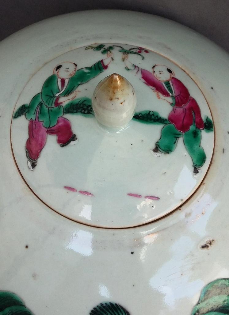 Om 1900 GROTE Famille Rose Chinese Porseleinen Dekselvaas, Antiek en Kunst, Ophalen of Verzenden