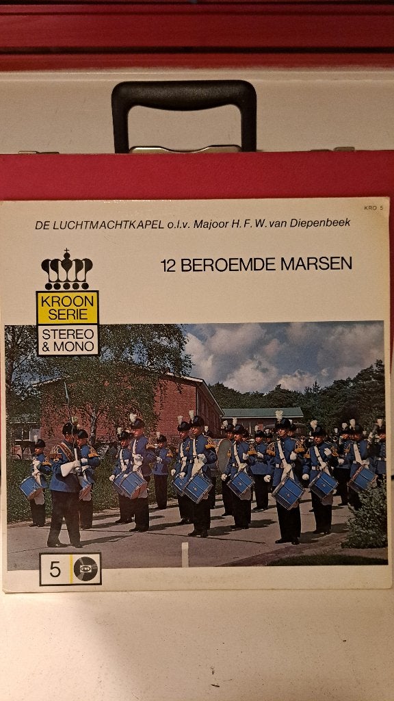 lp De luchtmachtkapel-12 beroemde marsen(Z259-126), Ophalen of Verzenden, Zo goed als nieuw, 12 inch