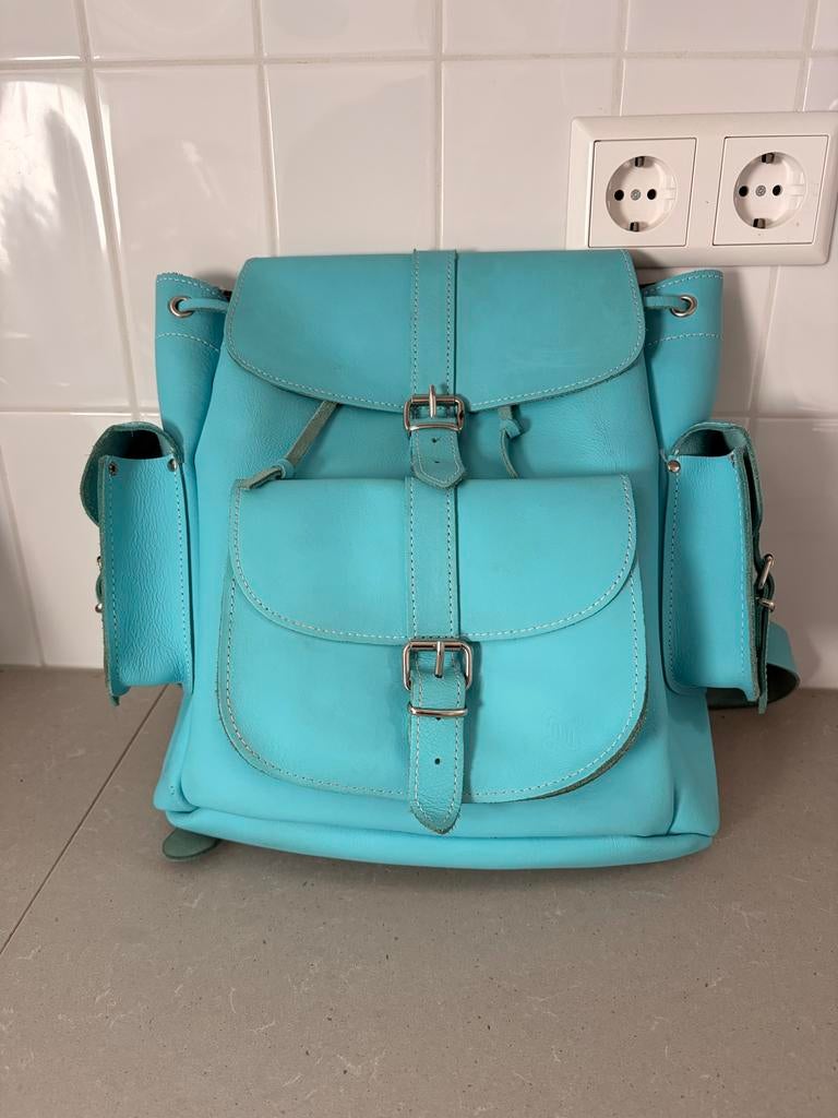 Gracie Blue Lederen Rugzak, Overige merken, 25 tot 40 cm, Ophalen of Verzenden, Zo goed als nieuw