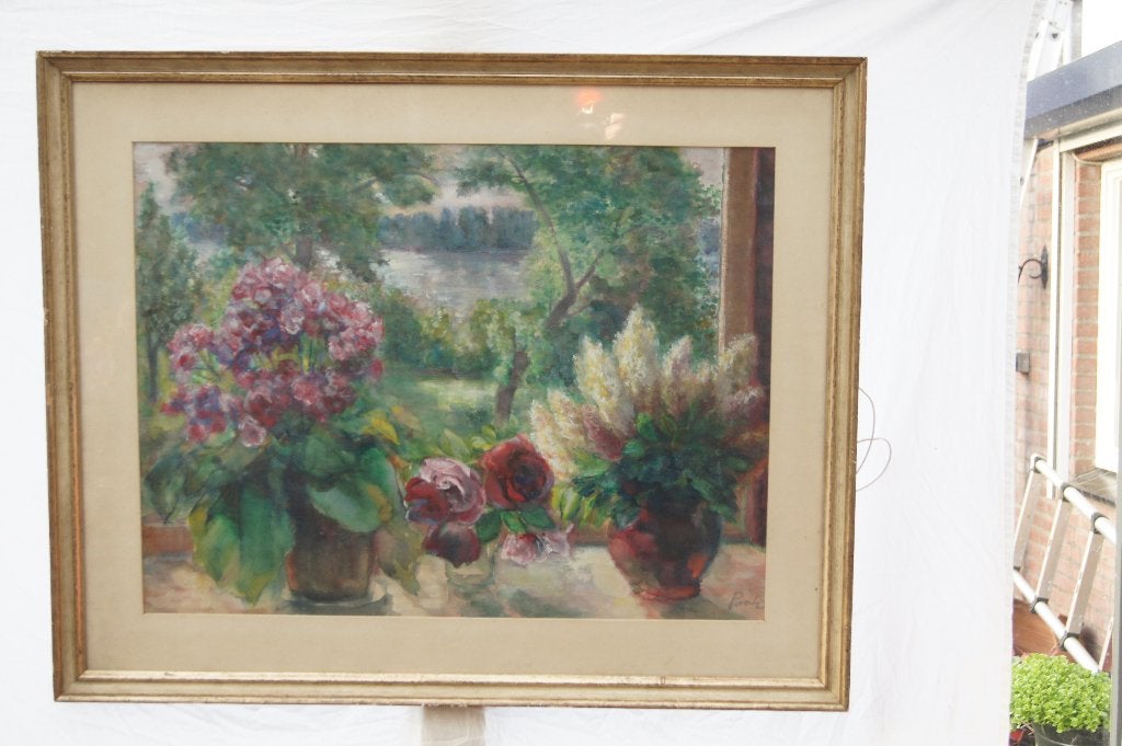 Aquarel schilderij, Ophalen of Verzenden, Gebruikt, Schilderij, Minder dan 50 cm