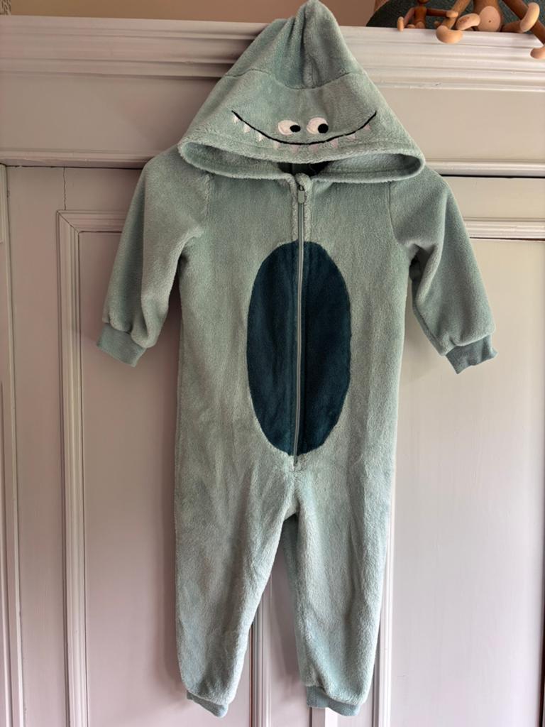HEMA onesie monster maat 98/104, Ophalen of Verzenden, Gebruikt, Jongen of Meisje
