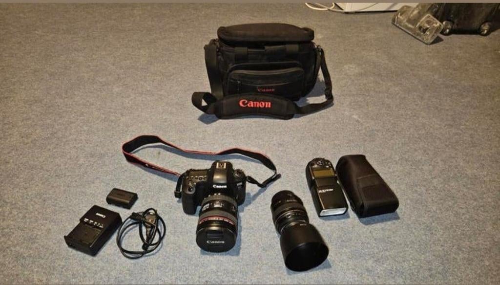 Canon 6D Mark II met 24-70mm + 85mm, flitser, statief, tas, Audio, Tv en Foto, Fotocamera's Digitaal, Gebruikt, Spiegelreflex