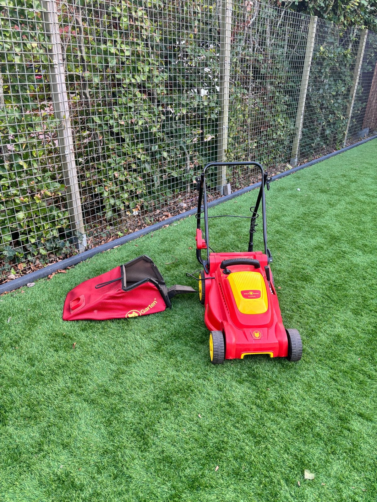 Wolf Garten elektrische grasmaaier met opvangzak, Tuin en Terras, Ophalen, Cirkelmaaier, Gebruikt, Elektrische grasmaaier
