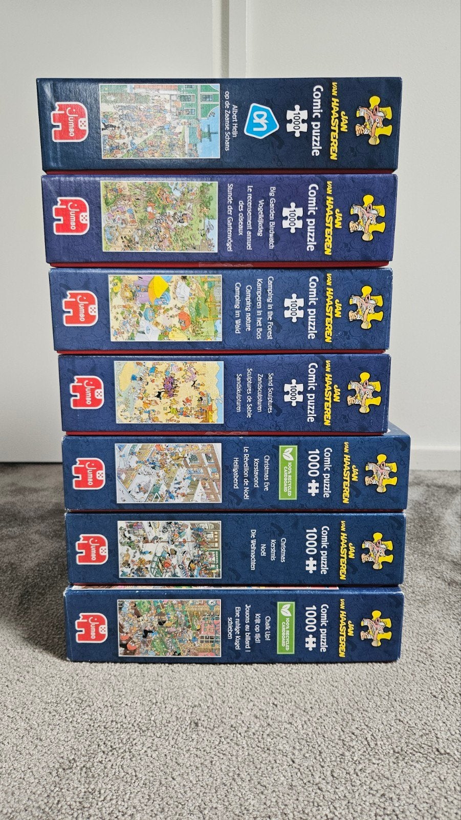 Jan van Haasteren puzzels 1000 stukjes, Ophalen of Verzenden, 500 t/m 1500 stukjes, Zo goed als nieuw, Legpuzzel