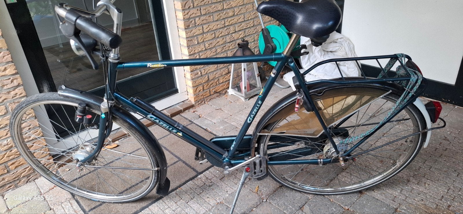 Herenfiets Gazelle Primeur groen 28 inch velgen, Ophalen, Gebruikt, Versnellingen, 61 tot 65 cm