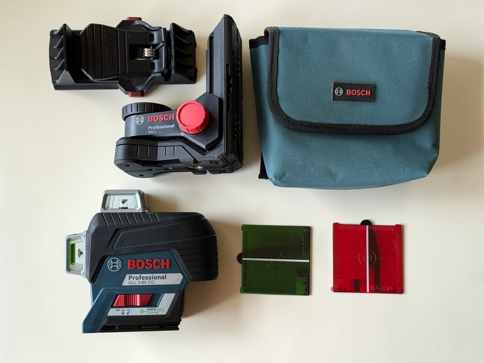 Bosch GLL 3-80 CG zelfnivelerend groene 360 lijnlaser + BM1, Ophalen of Verzenden