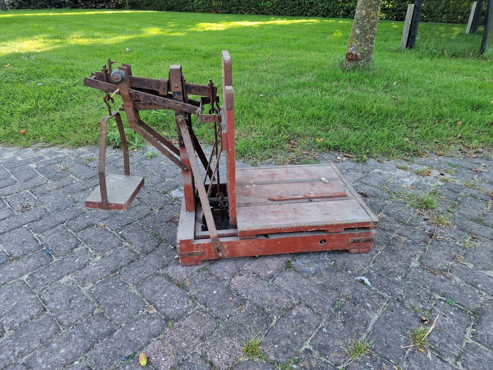 ouderwetse weegschaal Bascule, Ophalen