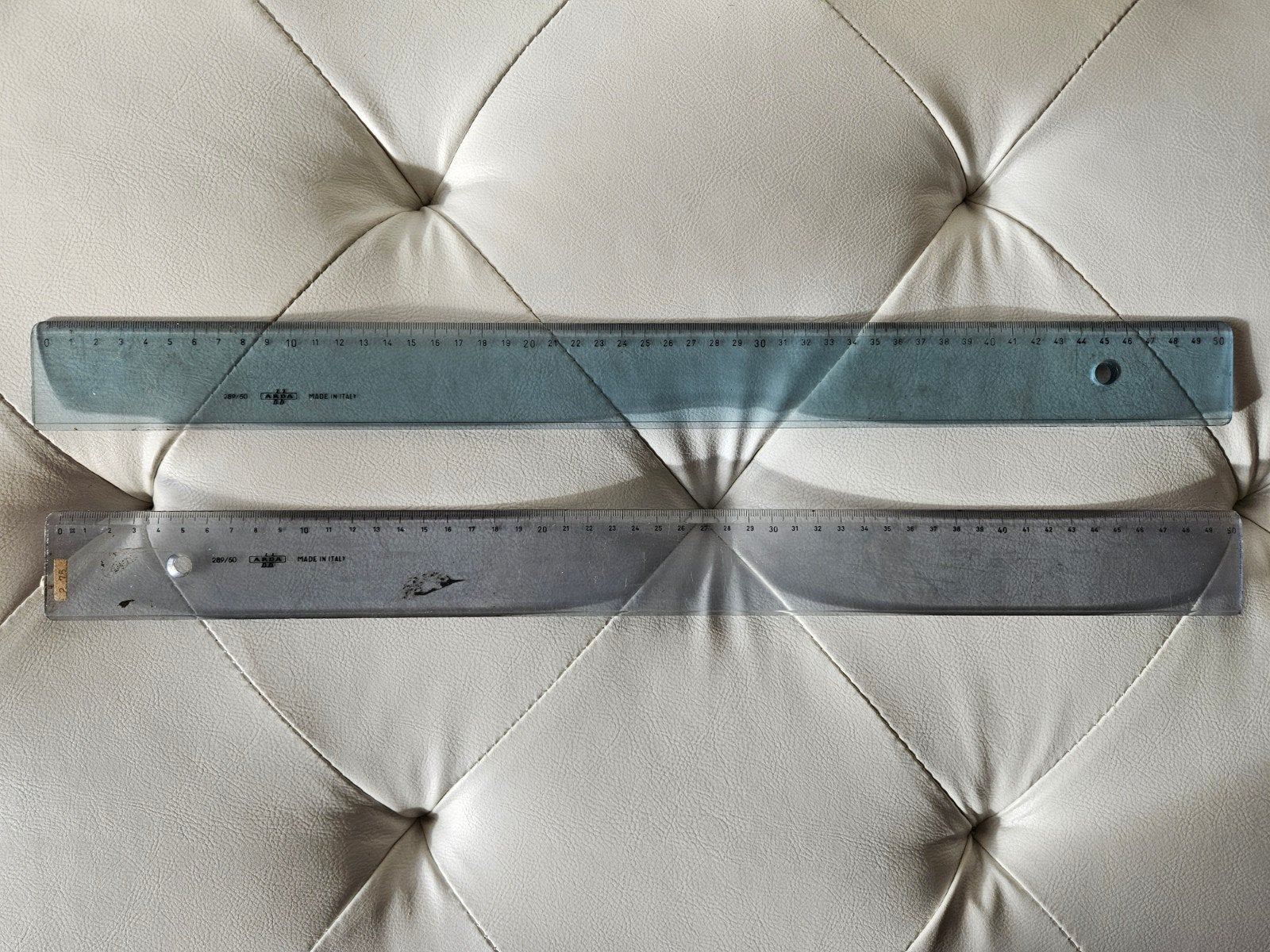 Liniaal 50 cm twee stuks, Ophalen of Verzenden, Gebruikt, Overige typen