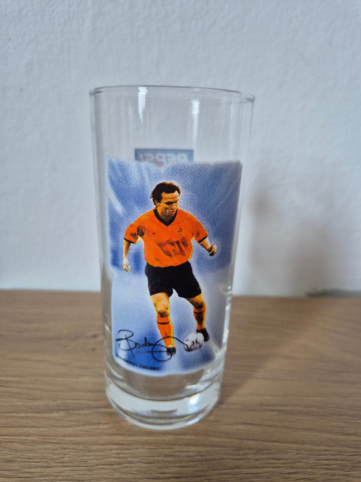 Longdrinkglas met Boudewijn Zenden, EK 2000, handtekening, Verzamelen, Sportartikelen en Voetbal, Ophalen of Verzenden, Nieuw