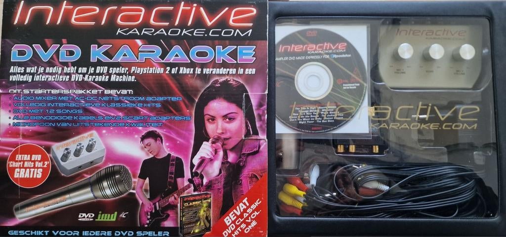 Interactive Karaoke DVD Karaoke Set - Compleet, Ophalen of Verzenden, Zo goed als nieuw, Complete set