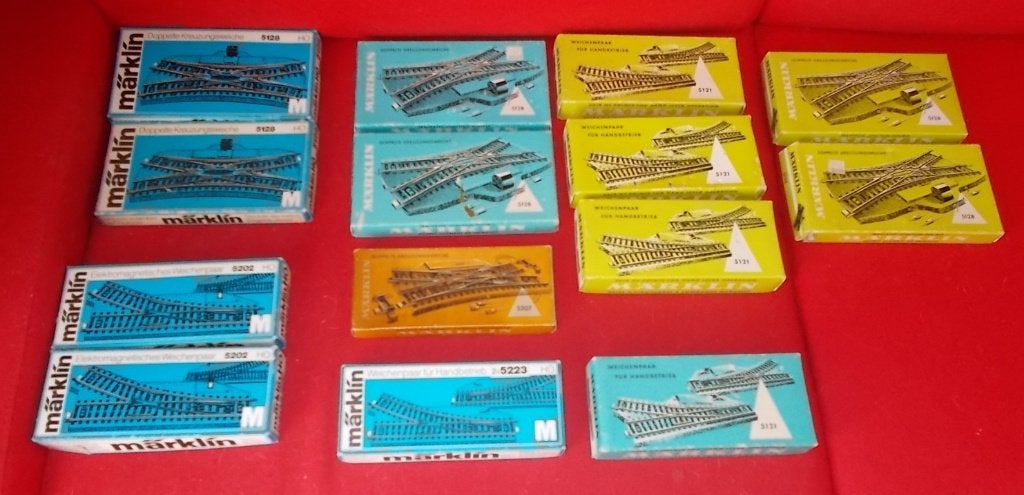 14 doosjes HO wissels, Gelijkstroom of Wisselstroom, Nieuw, Rails, Ophalen of Verzenden