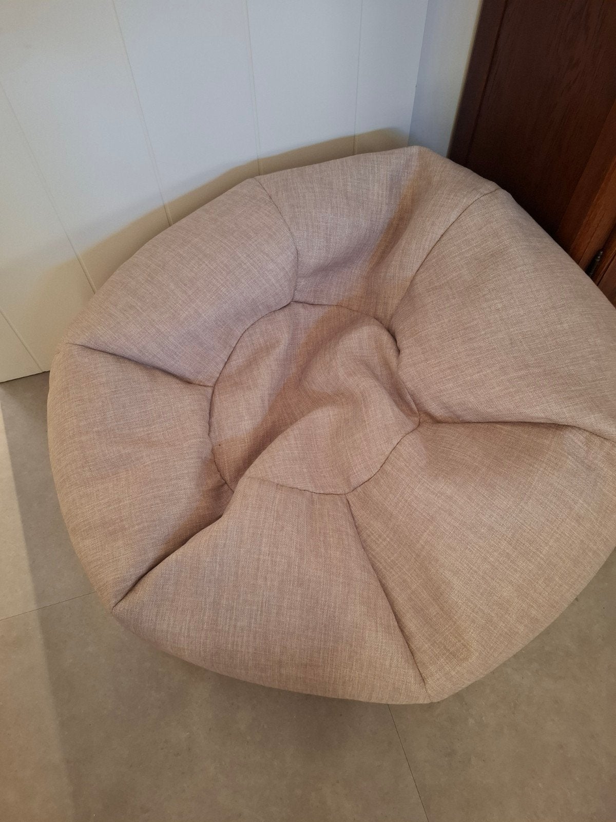 Zitzak beige geschikt voor binnen/buiten, Ophalen, Zo goed als nieuw, Beige, Zitzak