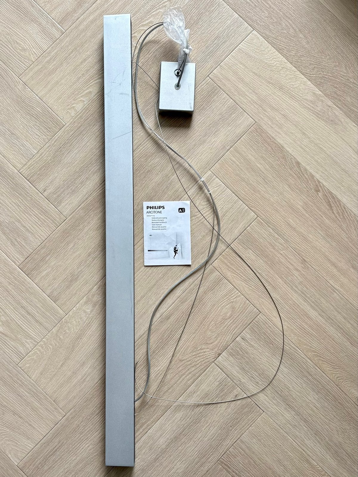 Philips Arcitone ledbalk hanglamp, Huis en Inrichting, Lampen | Hanglampen, Ophalen, Gebruikt, Metaal