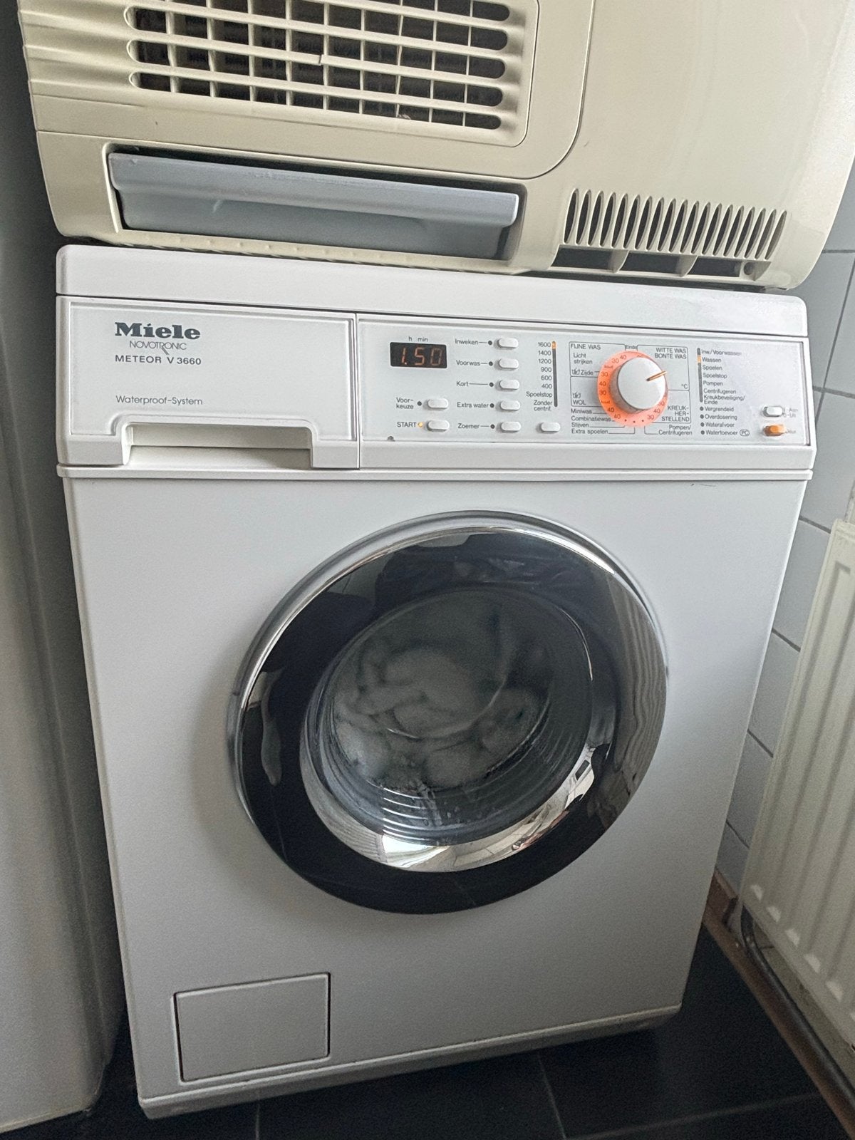 Miele Novotronic Meteor V 3660 Wasmachine, Witgoed en Apparatuur, Wasmachines, Gebruikt, Ophalen of Verzenden, Voorlader, Wolwasprogramma