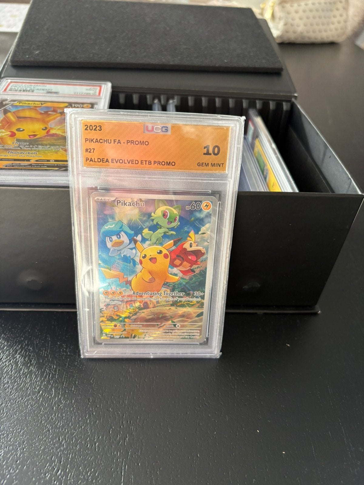 Pikachu promo grade 10, Ophalen of Verzenden, Zo goed als nieuw, Meerdere kaarten, Foil