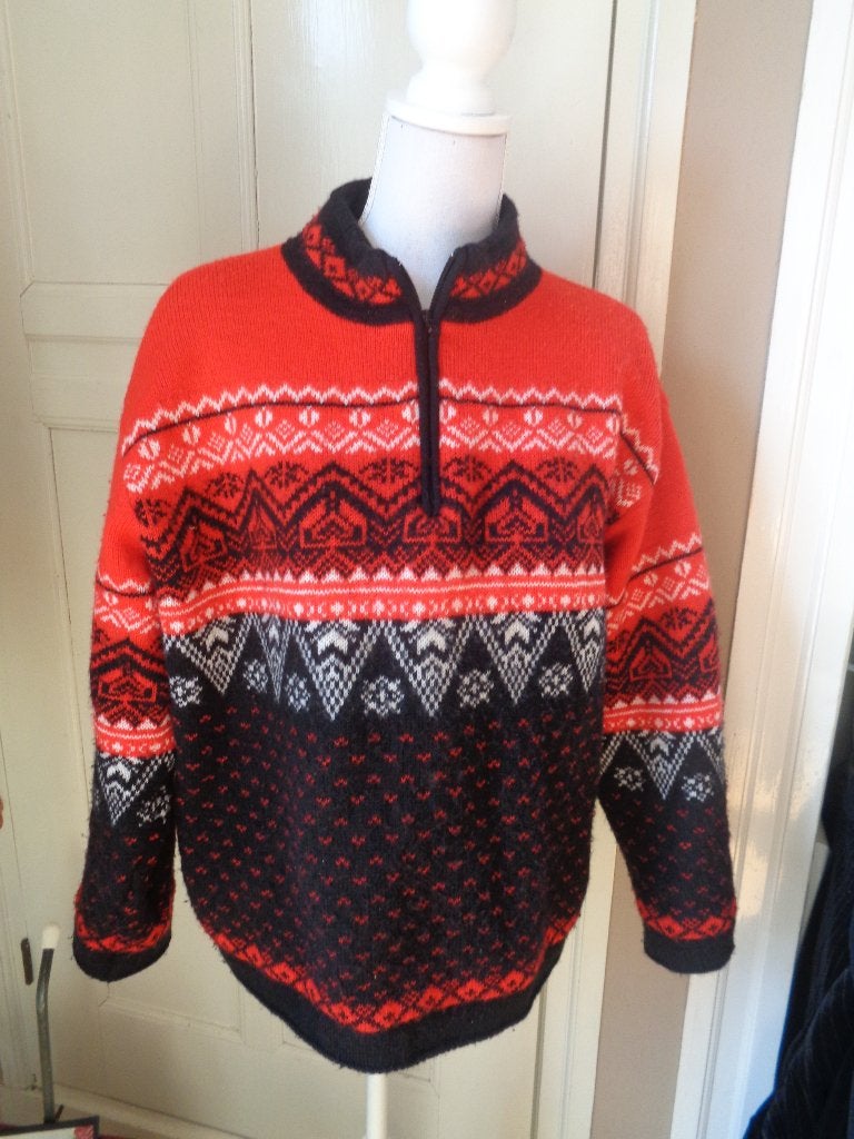 100% gevoerde wollen ski trui:mt XL(56) zie info, Shamp, Maat 56/58 (XL), Ophalen of Verzenden, Zo goed als nieuw