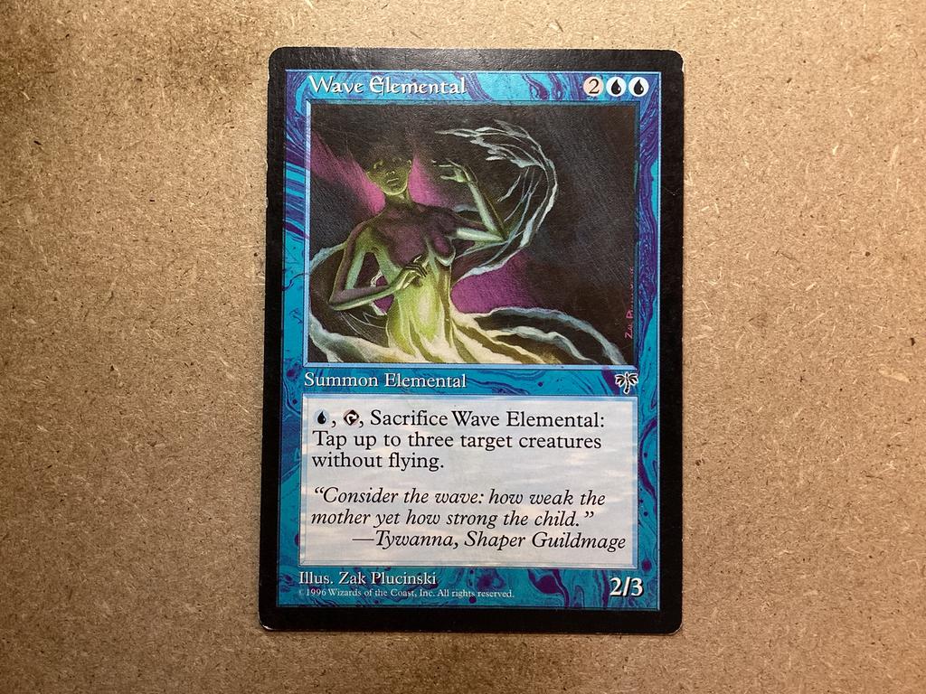 1x Wave Elemental (Light Played), Ophalen of Verzenden, Gebruikt, Losse kaart