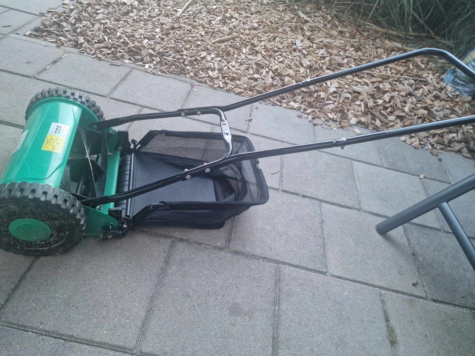 Handgrasmaaier met opvangzak, Tuin en Terras, Grasmaaiers, Ophalen, Gebruikt, Handgrasmaaier, Onbekend