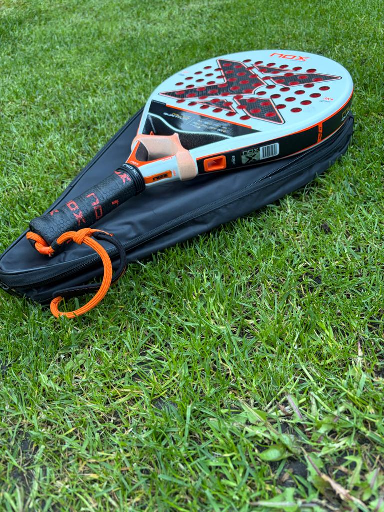NOX ML10 Quantum 3K Padel Racket - Miguel Lamperti, Ophalen of Verzenden, Zo goed als nieuw, Racket, Overige merken