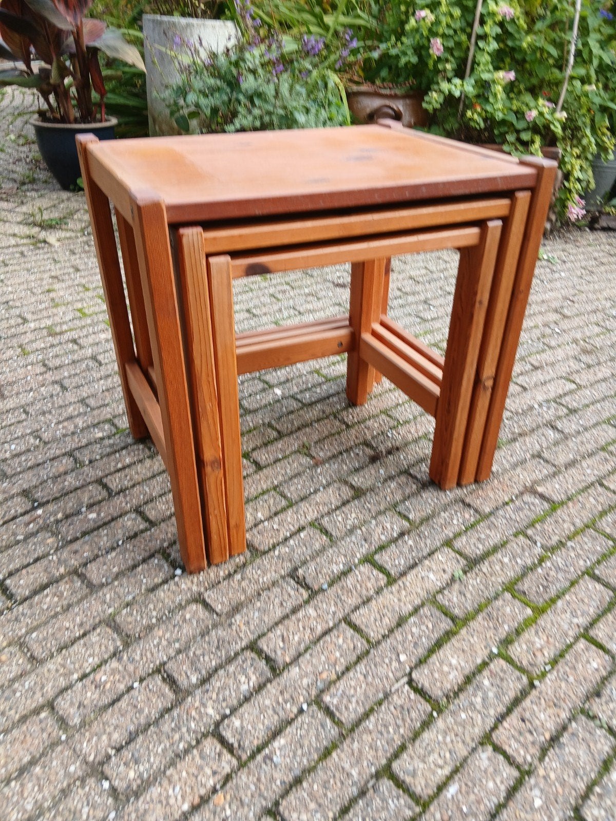 grenen vintage mimiset,  bijzettafeltjes, Ophalen of Verzenden