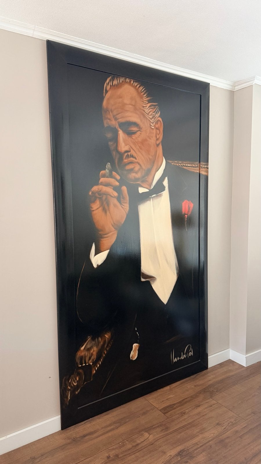 Van der Pol schilderij 'The Godfather' 253x143, Ophalen, Doek, Portret of Personen, Realistisch