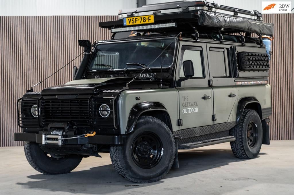 Land Rover Defender 2.5 Td5 SW 110" E Vol Opties, Auto's, 2495 cc, Leder en Stof, Bedrijf, 2 stoelen