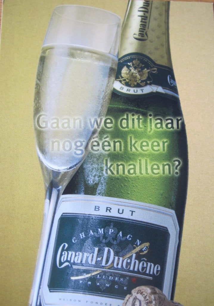 Gaan we nog een keer knallen - Champagne kaart - nieuw, Verzenden, 1980 tot heden, Ongelopen, Overige thema's