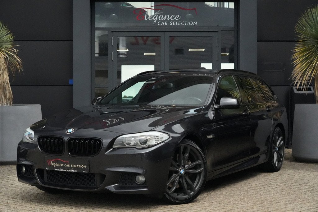 BMW 5 Serie Touring 535xi M Sport High Executive 306pk Panor, Automaat, Euro 5, Gebruikt, Zwart