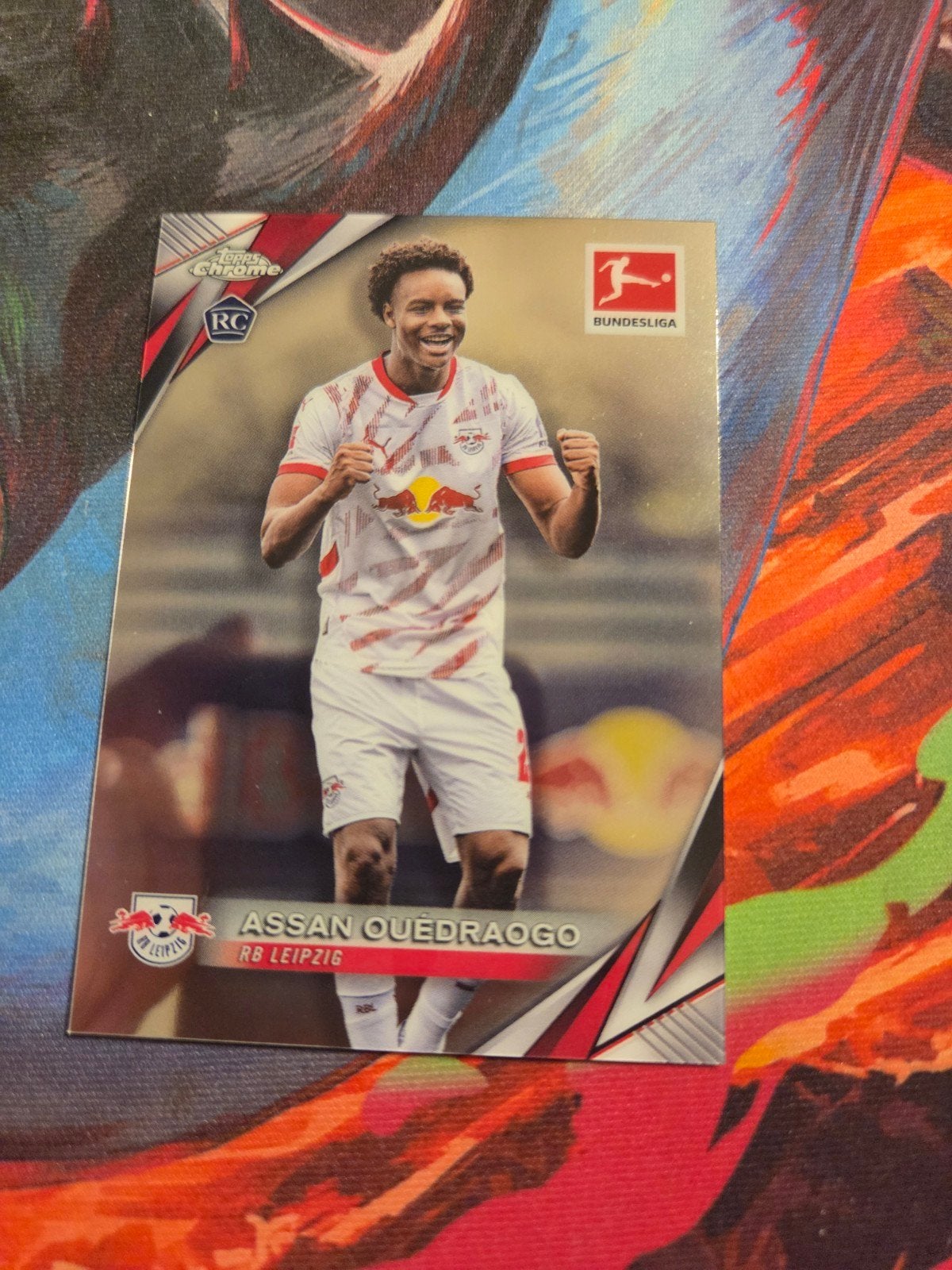 Assan Ouédraogo Topps Chrome RC RB Leipzig Voetbalkaart, Ophalen of Verzenden