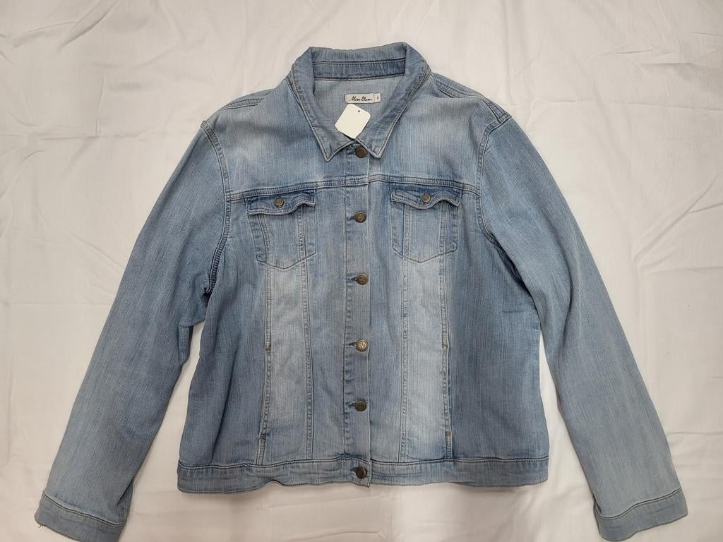 Miss Etam spijkerjasje maat M/L, Blauw, Maat 42/44 (L), Nieuw, Ophalen of Verzenden