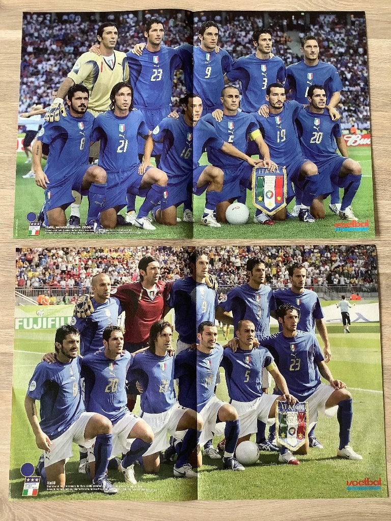 Posters nationale ploeg Italie Begin Jaren 2000, Ophalen of Verzenden, Zo goed als nieuw, Buitenlandse clubs, Poster, Plaatje of Sticker