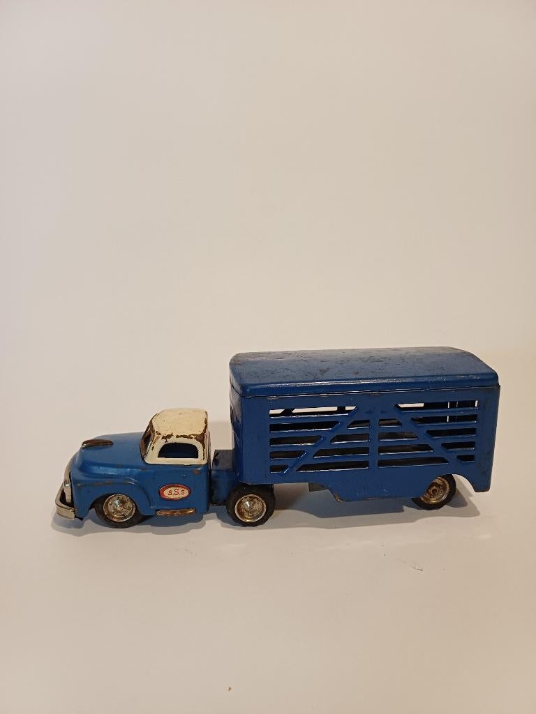 Vintage V8 veewagen cattle-truck FORD CHEVY USA miniatuur, Ophalen of Verzenden, Gebruikt, Auto's