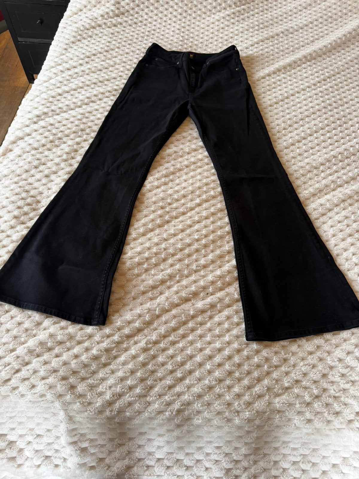 Lee Breeze Zwarte Flare jeans W31/L31, Ophalen of Verzenden, Zo goed als nieuw, Zwart, Lang