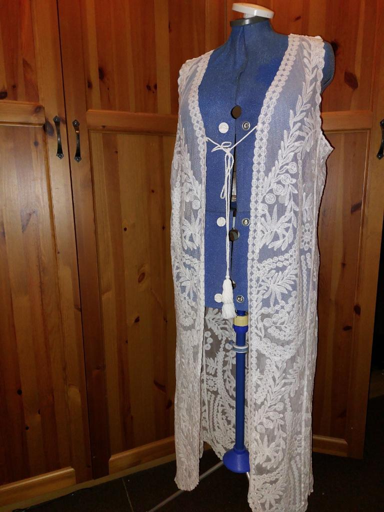 kanten vest kaftan, Ophalen of Verzenden, Nieuw, Maat 38/40 (M), Wit