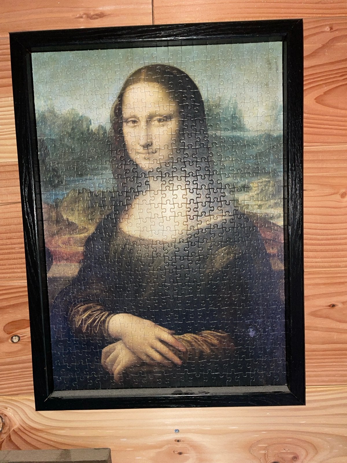 Mona Lisa legpuzzel in lijst, Ophalen, 500 t/m 1500 stukjes, Gebruikt, Legpuzzel