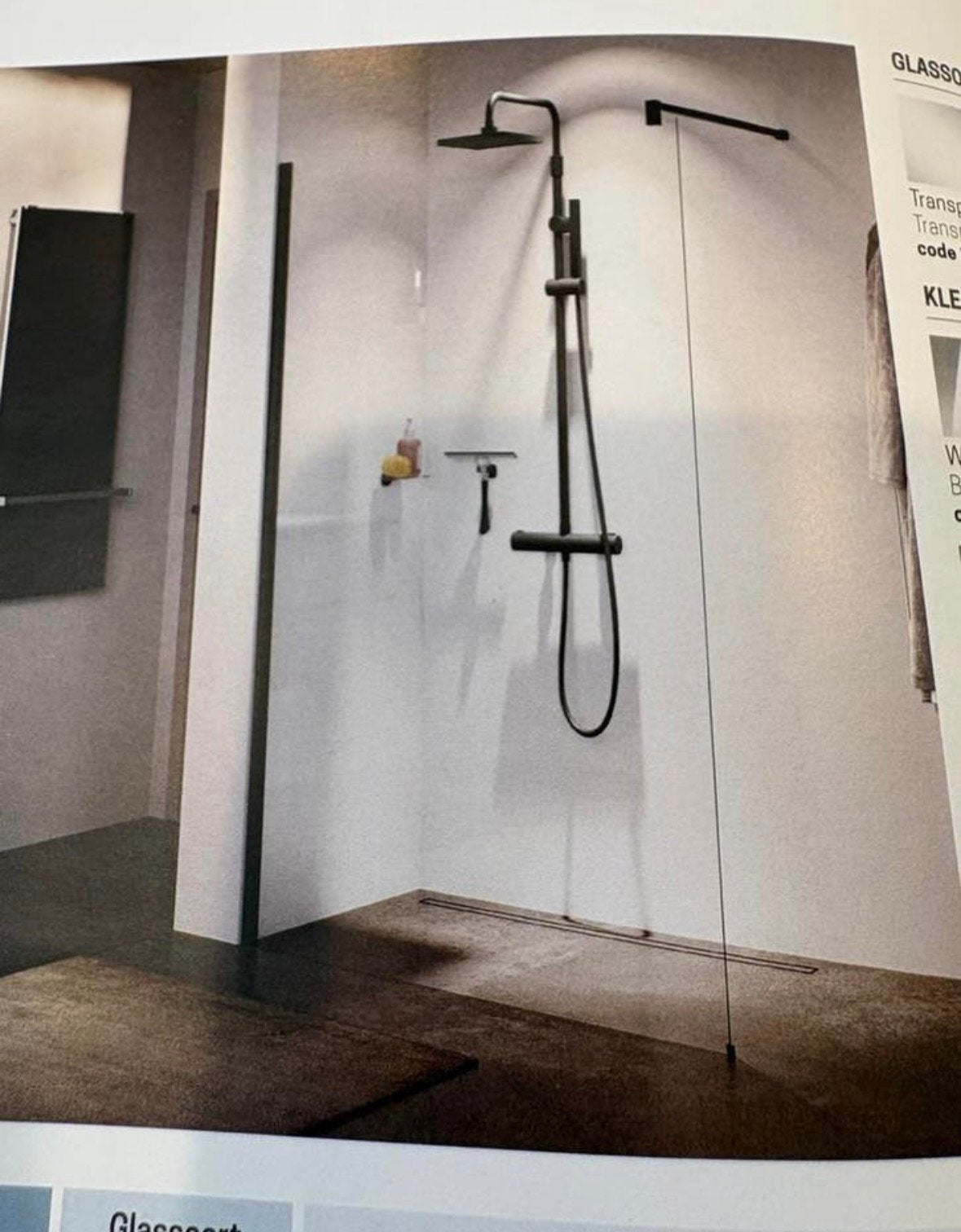 Novellini Giada H inloopdouche, Doe-het-zelf en Verbouw, Sanitair, Nieuw, Douche, Glas, Ophalen